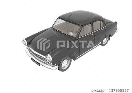 car isolated on transparent background, 3d illustration, cg render 137860337