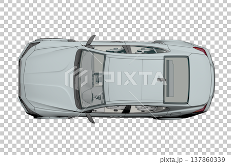 car isolated on transparent background, 3d illustration, cg render 137860339