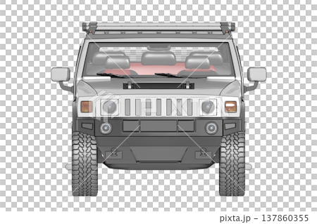 car isolated on transparent background, 3d illustration, cg render 137860355