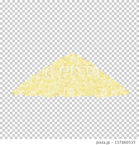 山盛りの白ごまのイラスト 山盛りの白ごまのイラスト 137860535