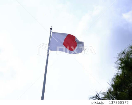 高知城の日本国旗 高知城の日本国旗 137860575
