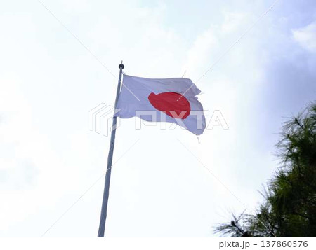 高知城の日本国旗 高知城の日本国旗 137860576