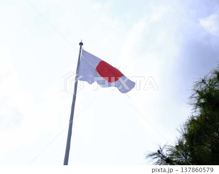 高知城の日本国旗 137860579