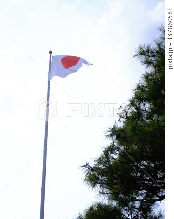 高知城の日本国旗 高知城の日本国旗 137860581