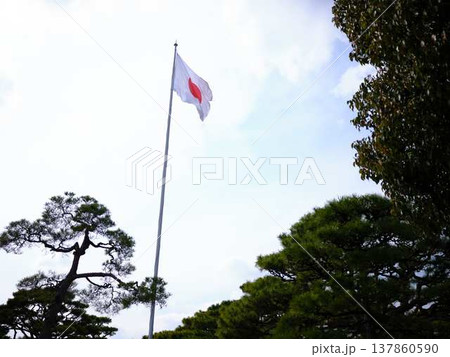 高知城の日本国旗 高知城の日本国旗 137860590