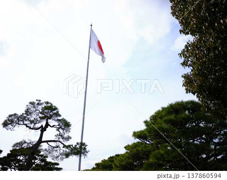 高知城の日本国旗 高知城の日本国旗 137860594