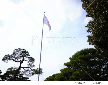 高知城の日本国旗 137860598