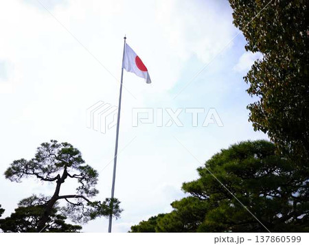 高知城の日本国旗 137860599
