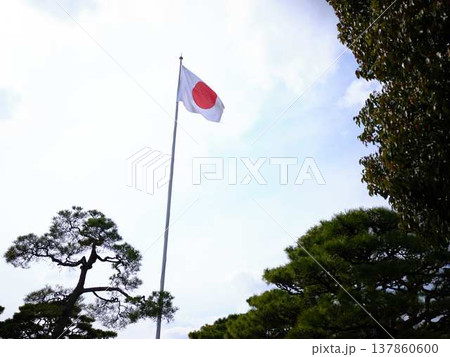 高知城の日本国旗 137860600