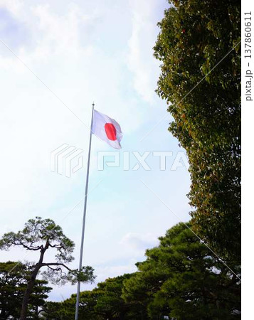 高知城の日本国旗 高知城の日本国旗 137860611