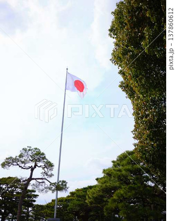 高知城の日本国旗 高知城の日本国旗 137860612