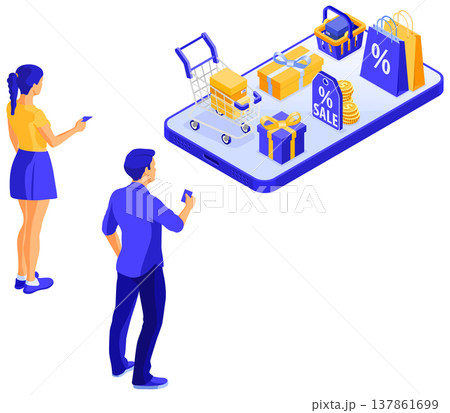 Isometric Online Internet Shopping Isometric Online Internet Shopping 137861699