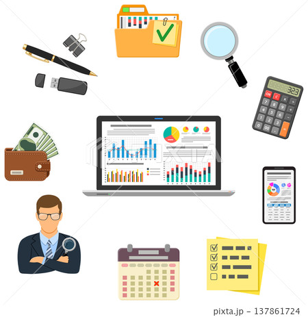 Auditing, Tax, Accounting Concept Auditing, Tax, Accounting Concept 137861724
