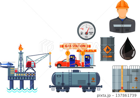 Oil Industry Banner Infographics 137861739