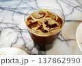 cold coffee with ice korea cafe 137862990