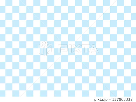 市松 和柄 夏 水色白 市松 和柄 夏 水色白 137863338