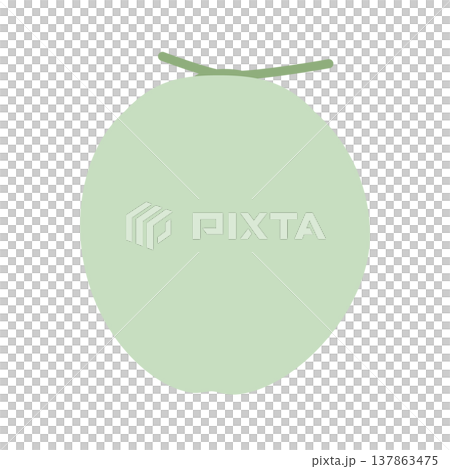 Simple flat icon of a coconut. Gentle light green fruit illustration. Simple flat icon of a coconut. Gentle light green fruit illustration. 137863475