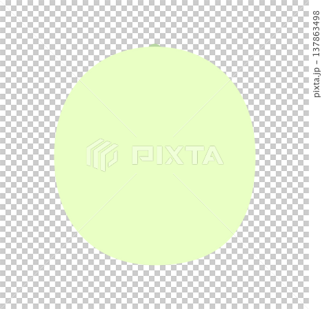 ハニーデューメロンのシンプルなフラットアイコン やさしい黄緑色の果物イラスト 137863498