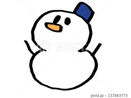 雪だるまの素材 137863773