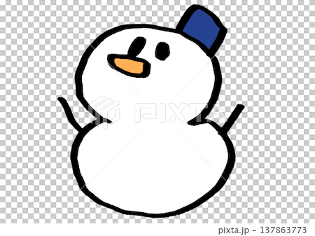 雪だるまの素材 137863773