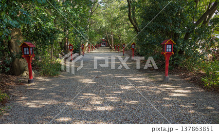 奈良市東九条町の八幡神社(元石清水八幡宮)参道 2020年1月2日 奈良市東九条町の八幡神社(元石清水八幡宮)参道 2020年1月2日 137863851