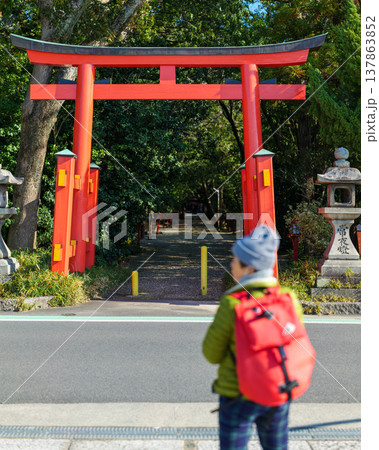 奈良市東九条町の八幡神社(元石清水八幡宮)一の鳥居 2020年1月2日 奈良市東九条町の八幡神社(元石清水八幡宮)一の鳥居 2020年1月2日 137863852
