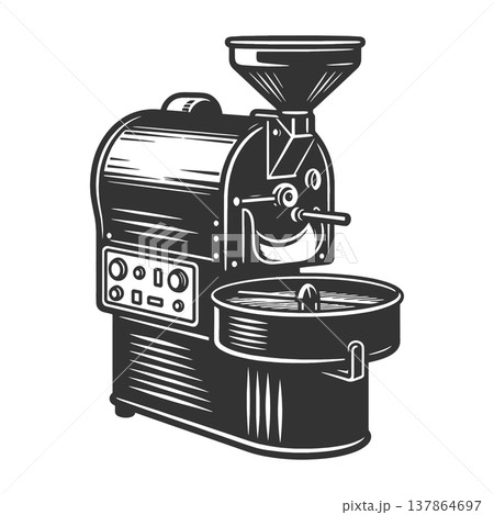 Coffee Roaster Machine raster illustration 137864697