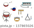小学校で使う色々な楽器のイラスト 137865026