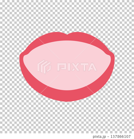 Simple illustration of an open mouth Simple illustration of an open mouth 137866107