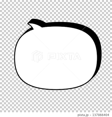 シンプルな吹き出しのイラスト シンプルな吹き出しのイラスト 137866404
