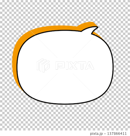 シンプルな吹き出しのイラスト シンプルな吹き出しのイラスト 137866411