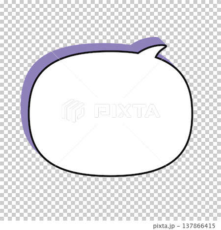 Illustration of a simple speech bubble Illustration of a simple speech bubble 137866415