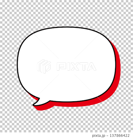 シンプルな吹き出しのイラスト 137866422