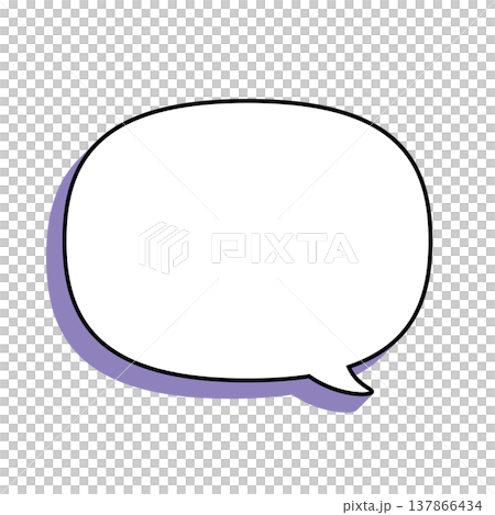 シンプルな吹き出しのイラスト シンプルな吹き出しのイラスト 137866434