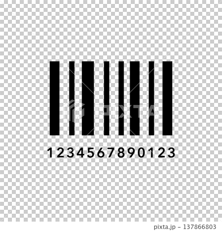 條碼圖標，單色，庫存圖片，插圖。 137866803