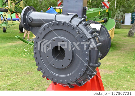 New ag equipment model at outdoor event New ag equipment model at outdoor event 137867721