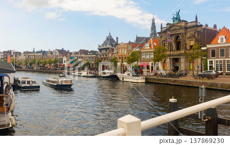 Summer landscape of the city streets of Haarlem 137869230