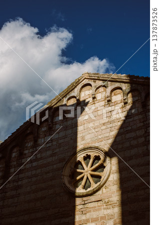 Old church on a sunny day in the old town of Kotor, Montenegro. 137873526