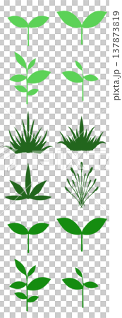 Simple grass illustration set 137873819