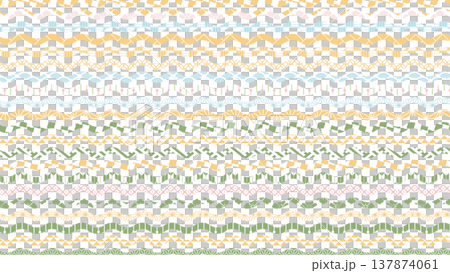 [Spring background material] Colorful Japanese pattern illustrations of traditional motifs 137874061