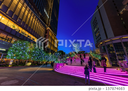 東京 千代田区 有楽町 東京ミッドタウン日比谷の夜景 東京 千代田区 有楽町 東京ミッドタウン日比谷の夜景 137874083