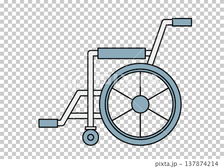 シンプルな車椅子 シンプルな車椅子 137874214