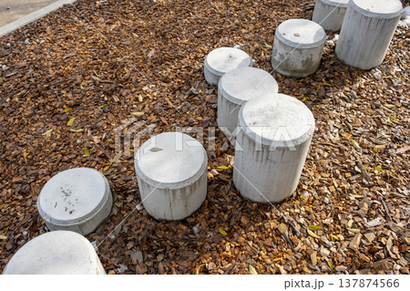 丸コンクリートステップ 丸コンクリートステップ 137874566