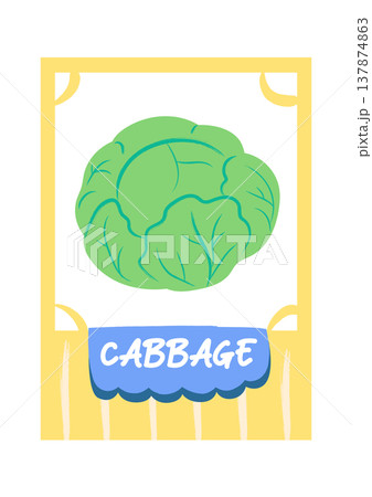 Cabbage Seed Packet Cartoon Cabbage Seed Packet Cartoon 137874863