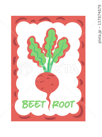 Beet Root Poster Retro Cartoon 137874878
