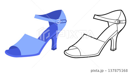 Ankle strap sandal women blue heel flat plus line set. Open toe dress footwear for party, cruise travel resort wardrobe Ankle strap sandal women blue heel flat plus line set. Open toe dress footwear for party, cruise travel resort wardrobe 137875168