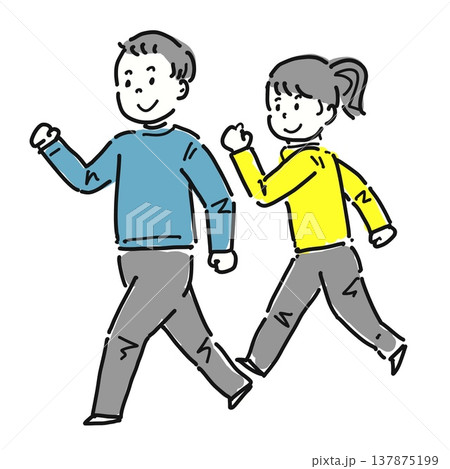 ウォーキングしてる人 137875199