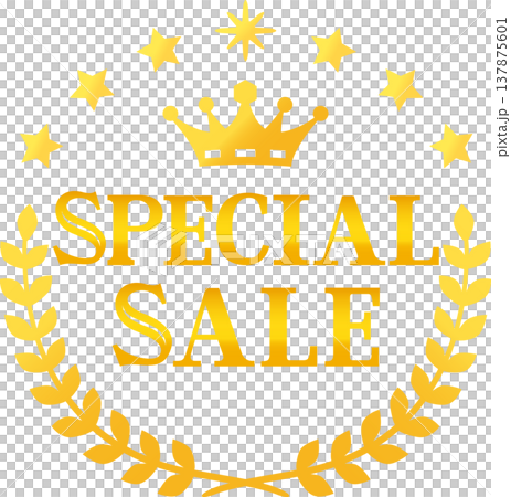 The words "SPECIAL SALE" and a golden laurel wreath mark. 137875601