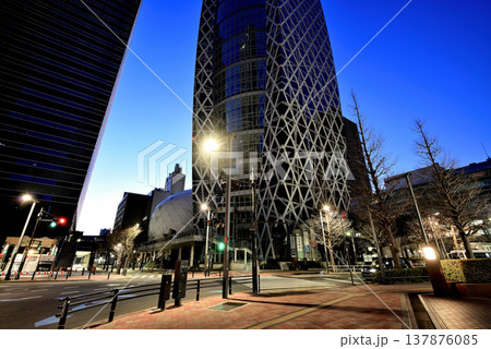 東京 新宿駅西口モード学園コクーンタワー 明け方 137876085