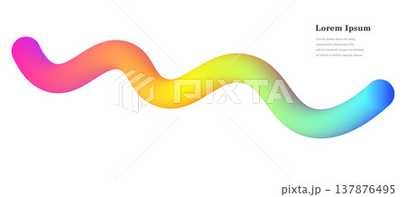 抽象 波 水 カラフル 背景 137876495